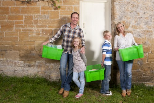 Professional team managing skip hire